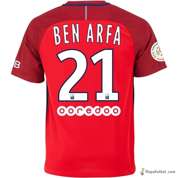 Camiseta Paris Saint Germain Replica Segunda Ropa Ben Arfa 2016/17 Rojo